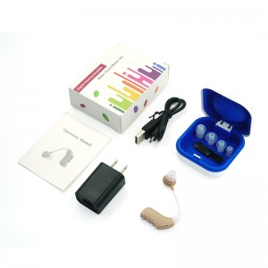 Great-Ears G28L rechargeable 2 listening modes low consumption noise reduction behind the ear hearing aids